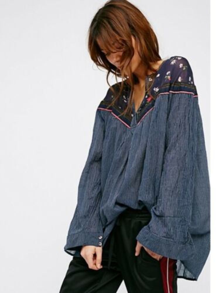 Free People Hearts And Colors Striped Tunic Medium
